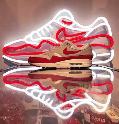 Air Max 90 Neon Sign Glass Neon Sign good Custom Nike Sneaker Neon Signs Shop Neon Sign