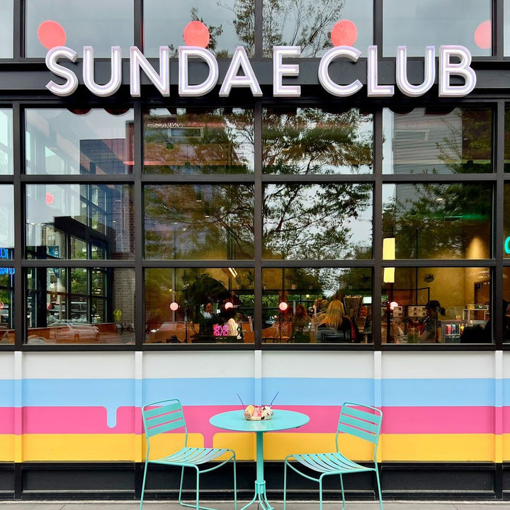 3D Letters neon tube for Sundae Club ice cream custom neon