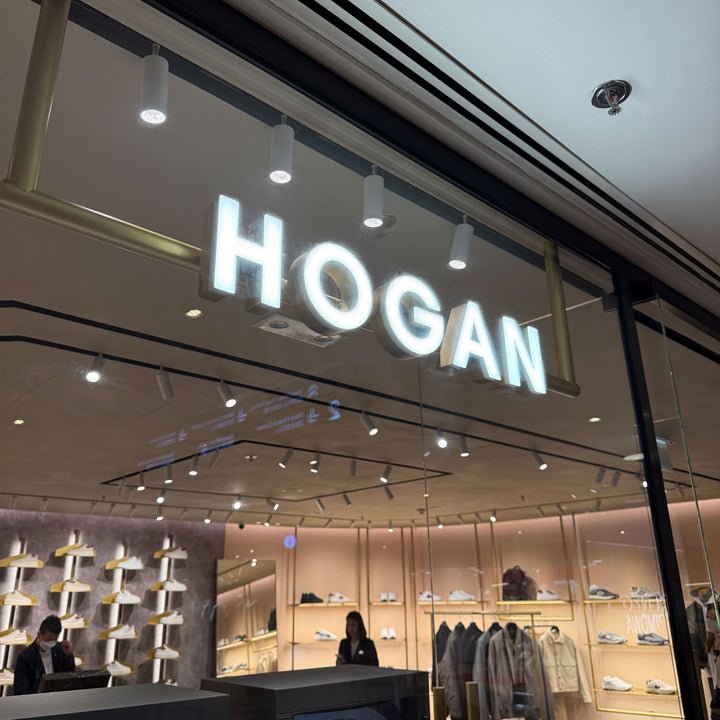 Frontlit 3D channel letters white HOGAN