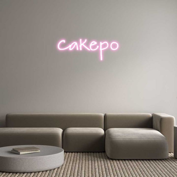 Create your Neon Sign Cakepo