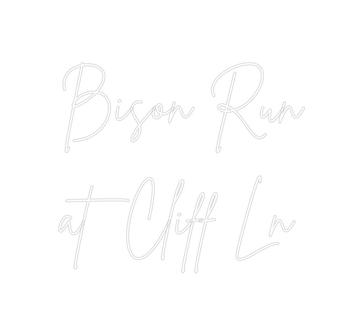 Create your Neon Sign Bison Run
at...