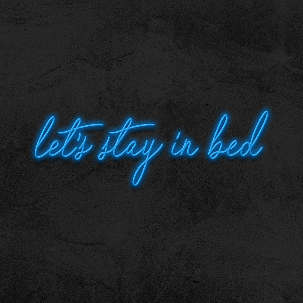 let's stay in bed neon sign led bedroom mk neon