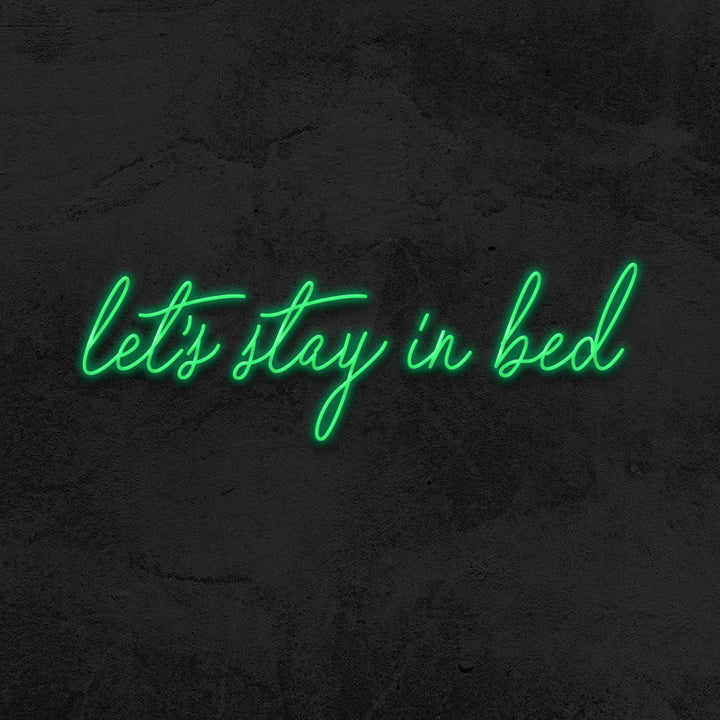 let's stay in bed neon sign led bedroom mk neon