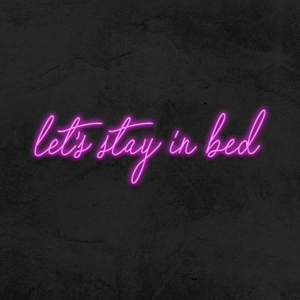 let's stay in bed neon sign led bedroom mk neon