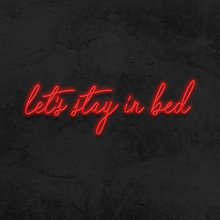 let's stay in bed neon sign led bedroom mk neon