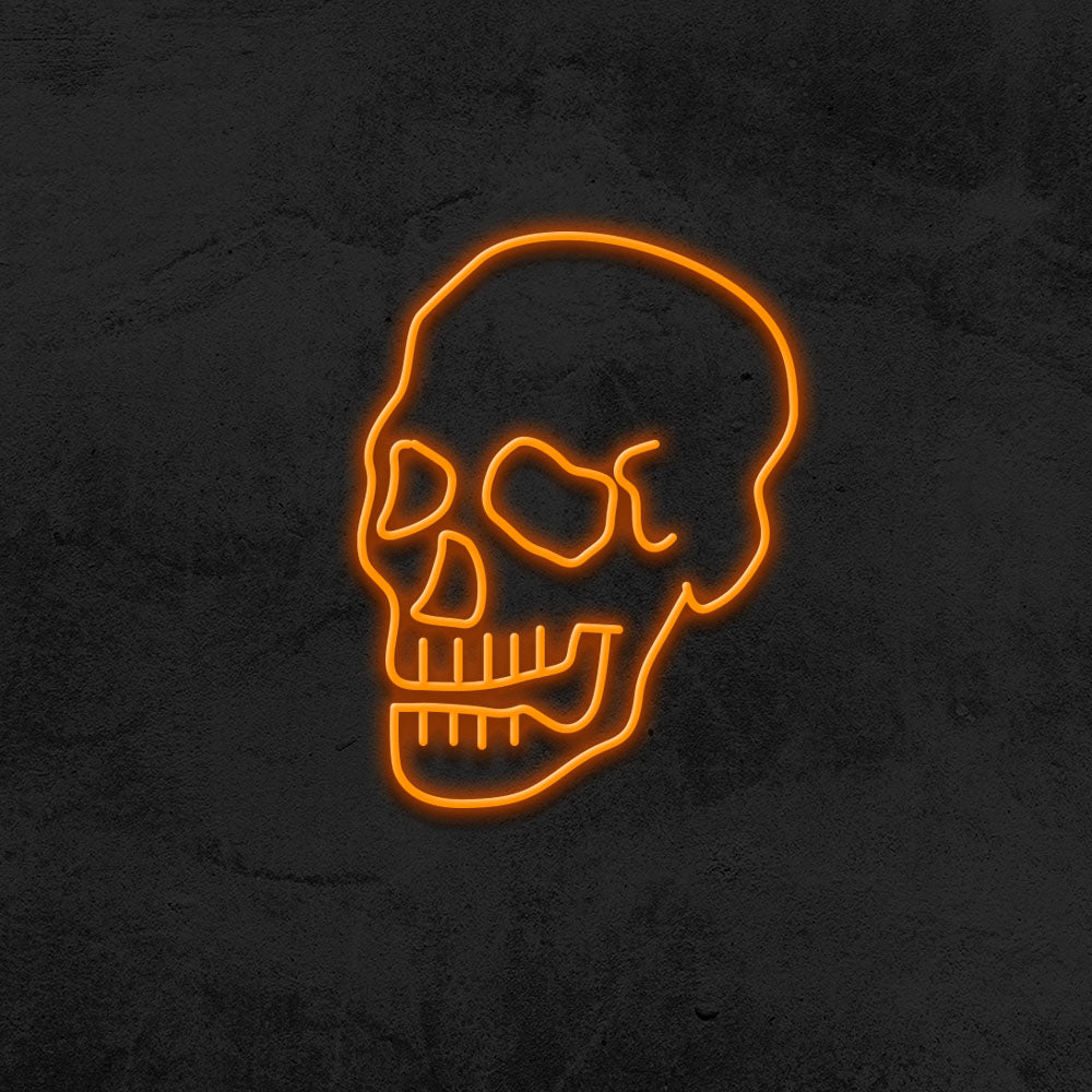 skull neon sign led mk neon