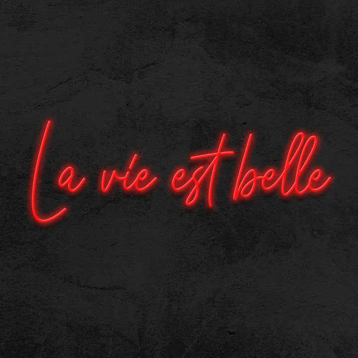 la vie est belle neon sign led mk neon