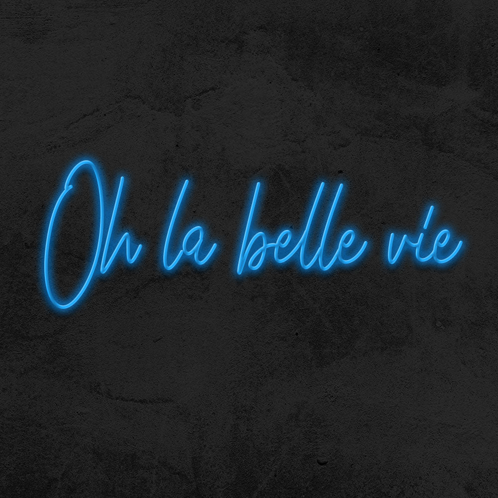 oh la belle vie neon sign led quote mk neon