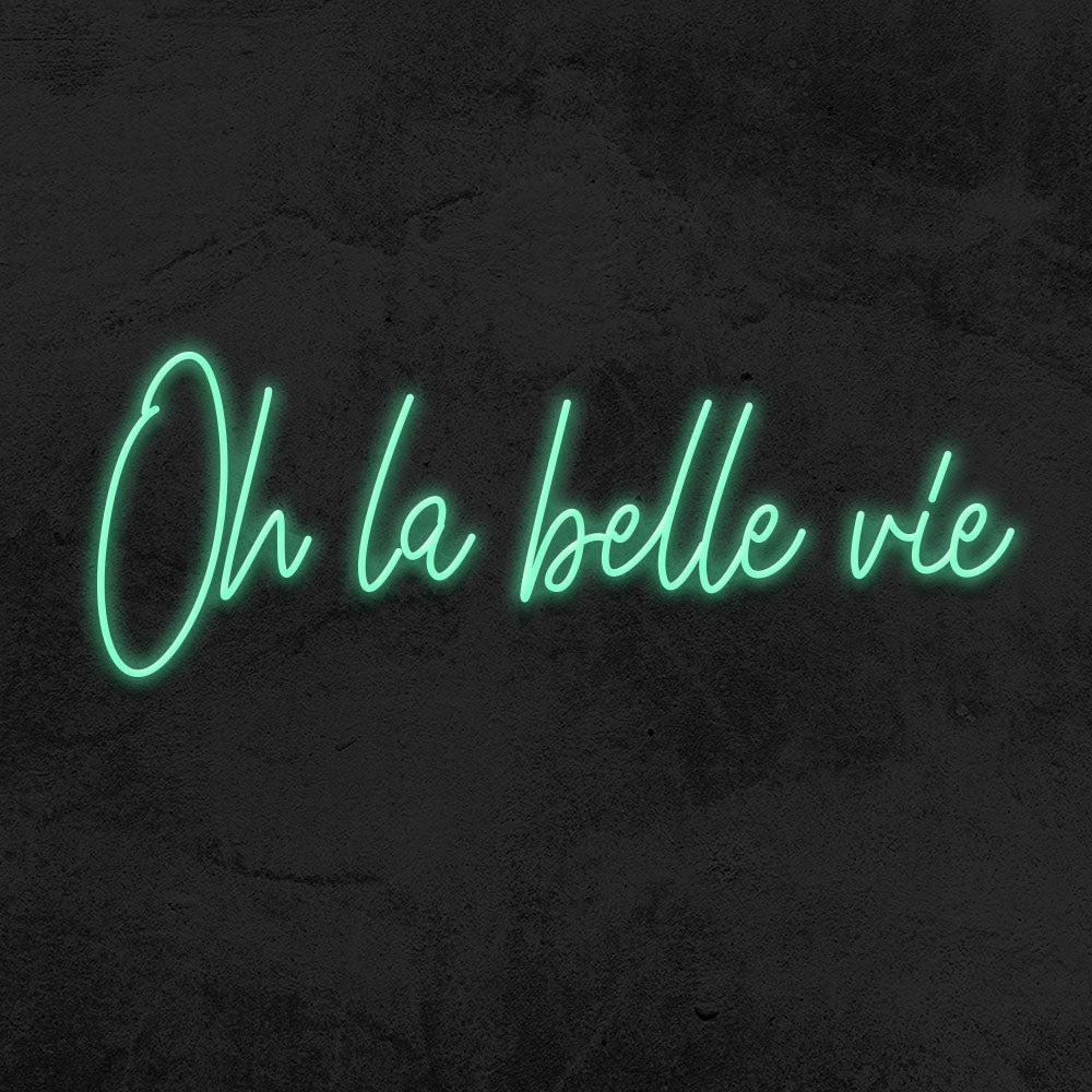 oh la belle vie neon sign led quote mk neon