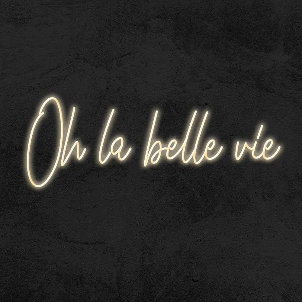 oh la belle vie neon sign led quote mk neon