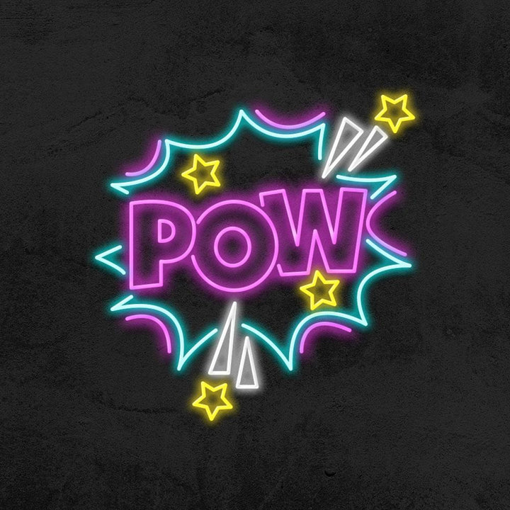 pow neon sign LED kid room mk neon