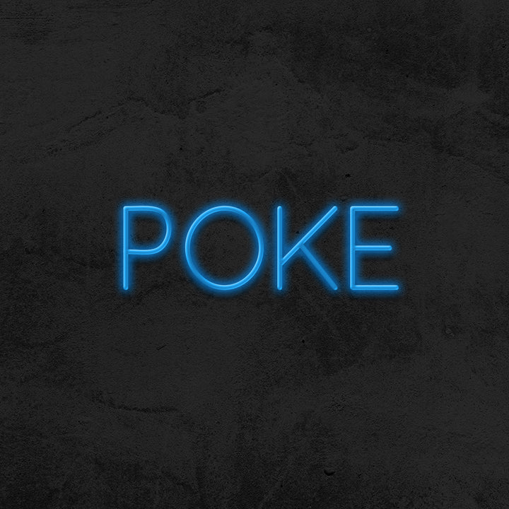 poke neon sign led restaurant mk neon