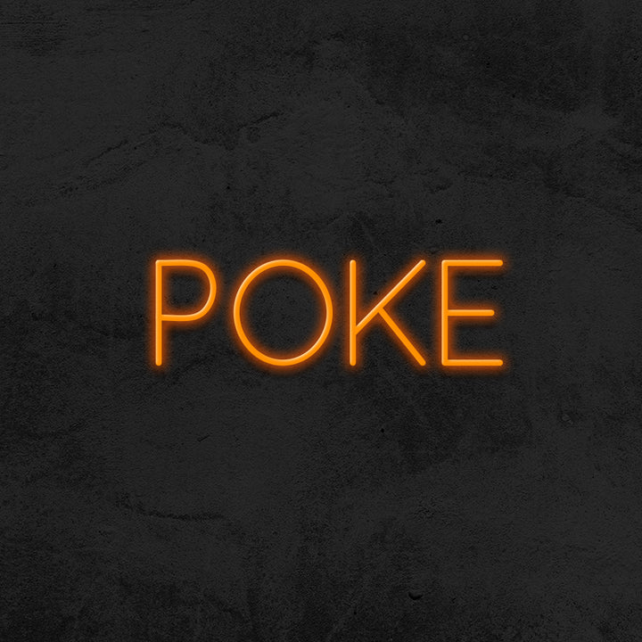 poke neon sign led restaurant mk neon