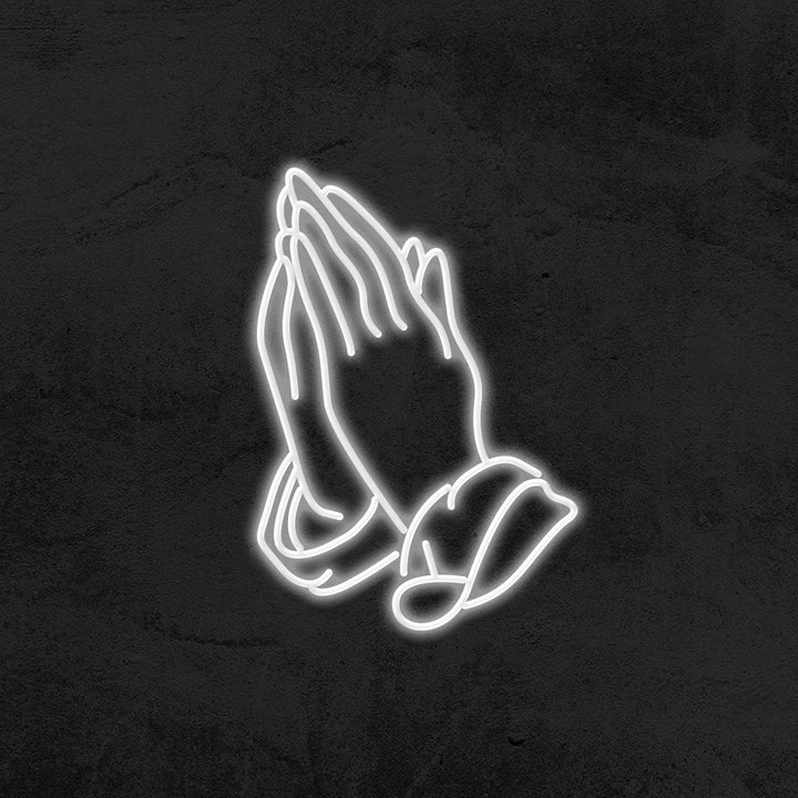 praying hands neon sign LED home decor mk neon