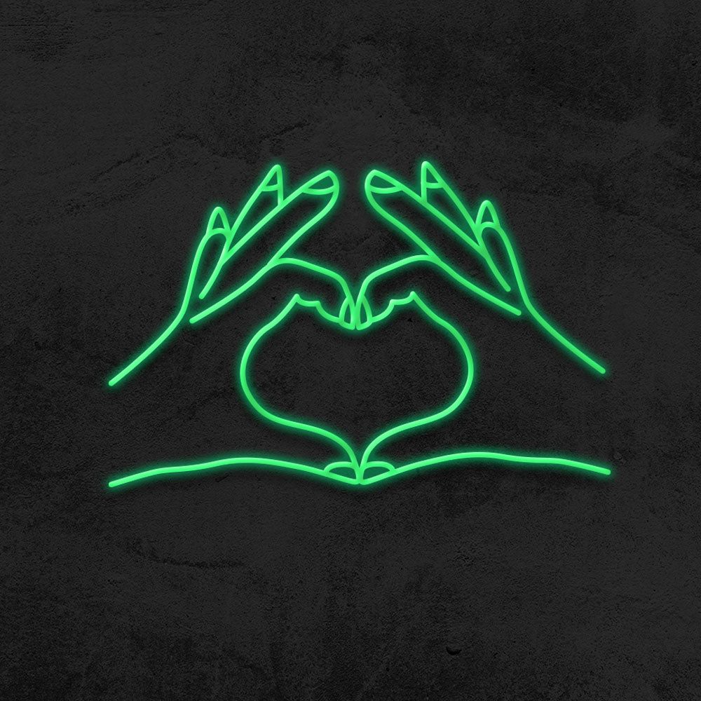 heart hands neon sign led home decor mk neon