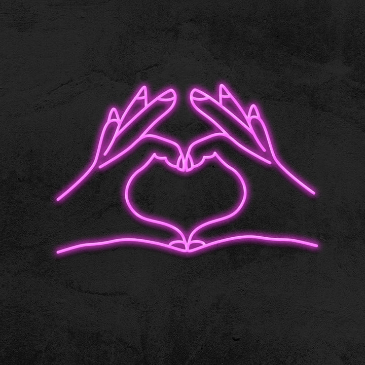 heart hands neon sign led home decor mk neon