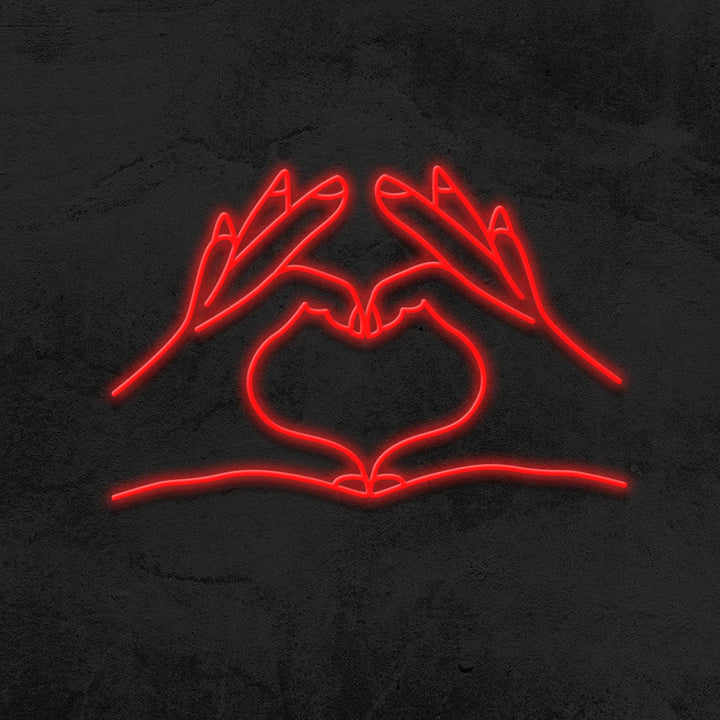 heart hands neon sign led home decor mk neon