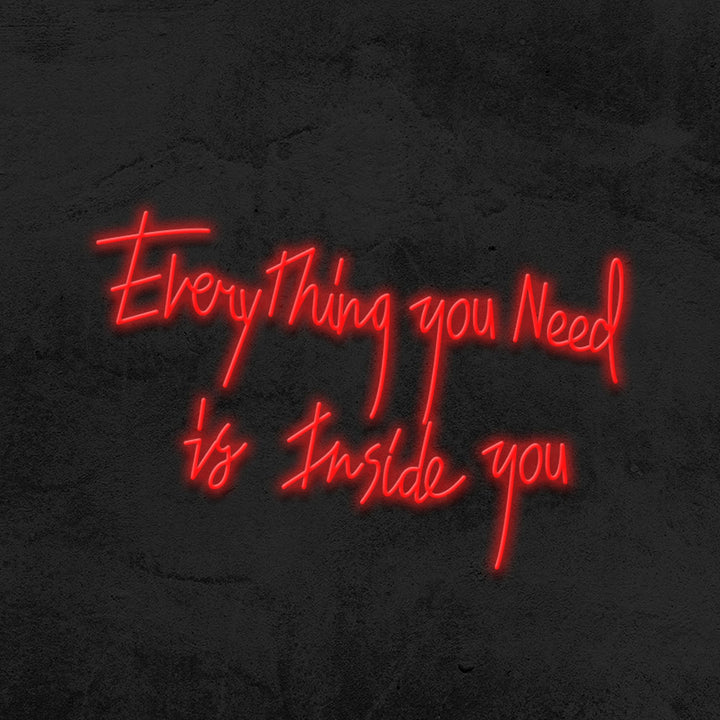 everything you need is inside you neon sign led home decor mk neon