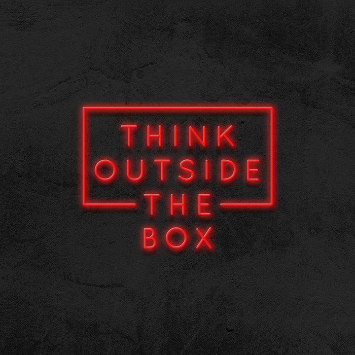 think outside the box neon sign led mk neon