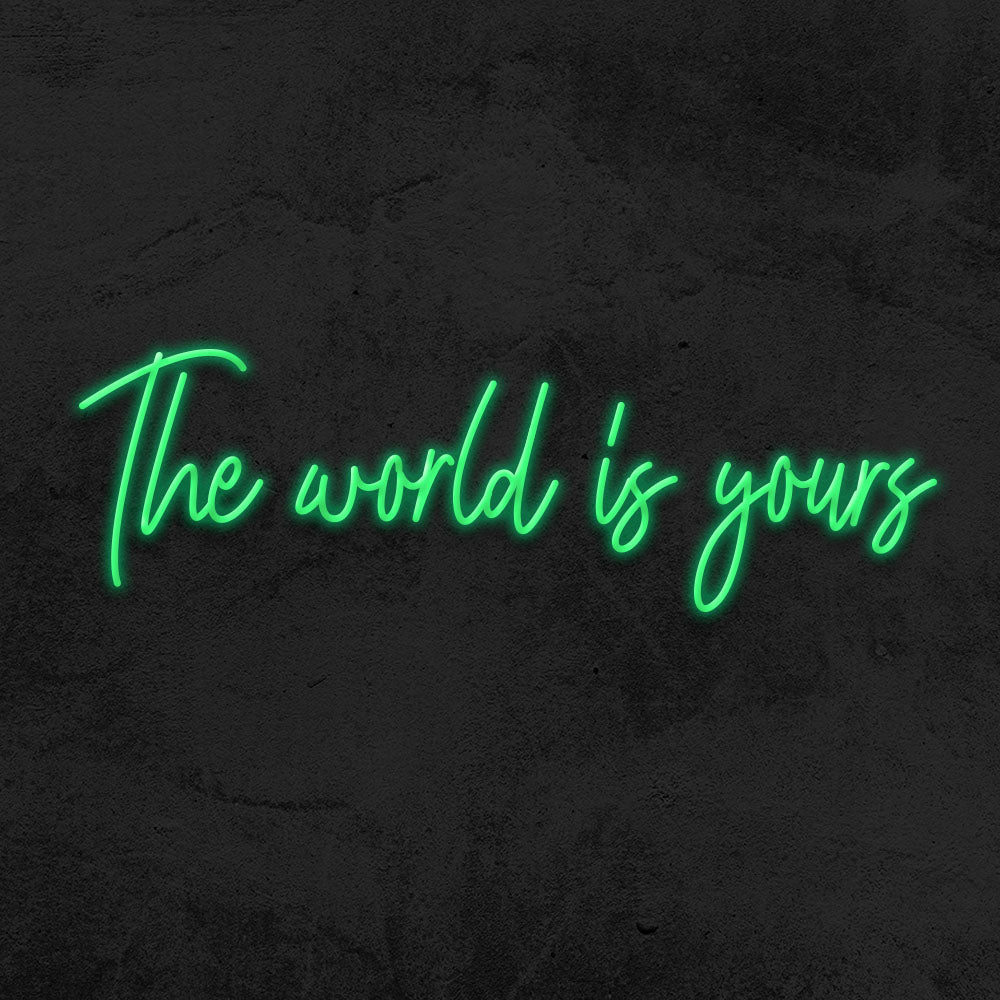 the world is yours neon sign led mk neon