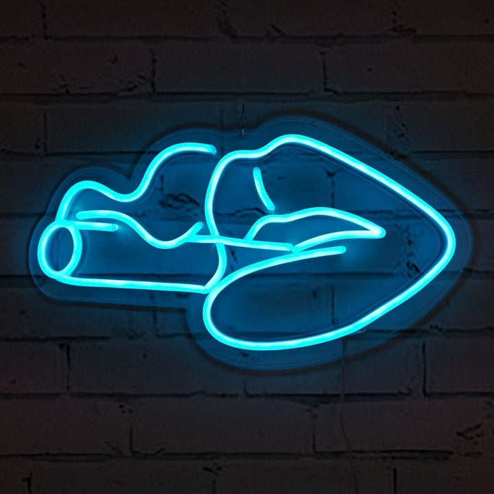 smoking lips neon sign led home decor mk neon