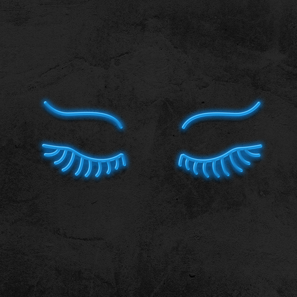 eyes with lashes neon sign led mk neon