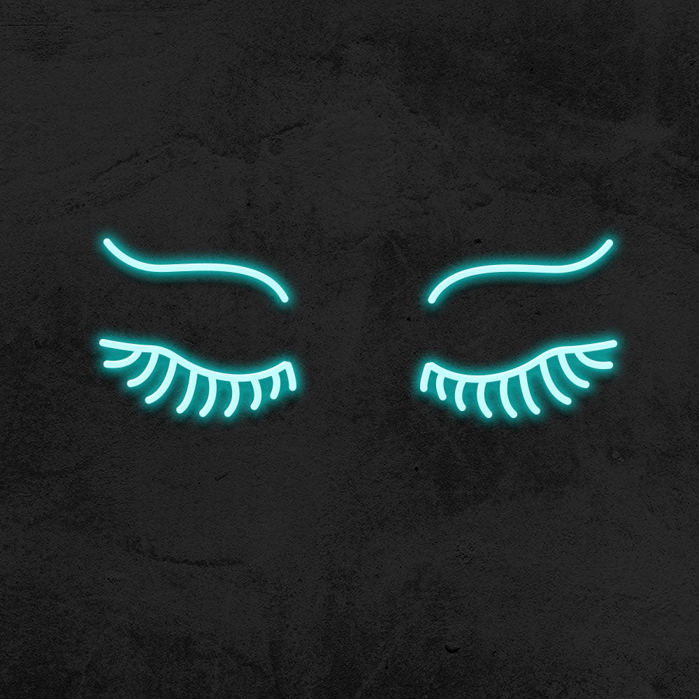 eyes with lashes neon sign led mk neon