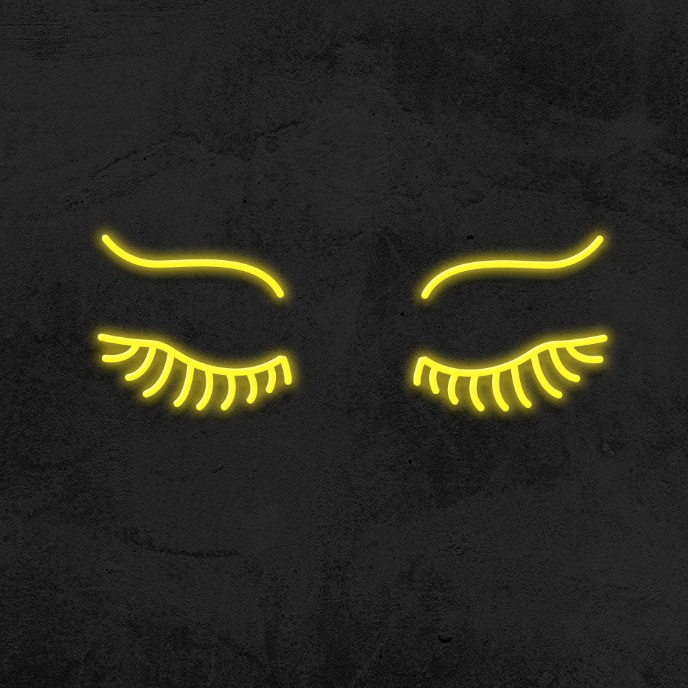 eyes with lashes neon sign led mk neon