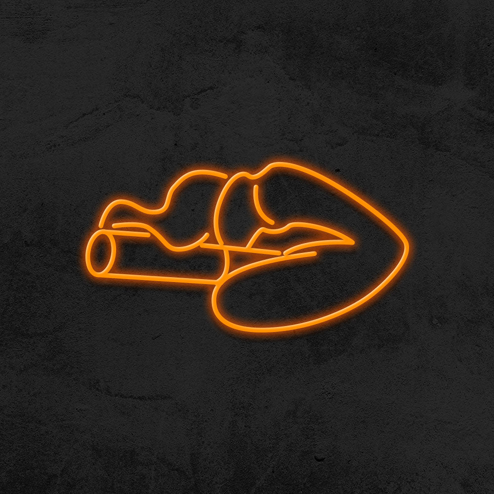 smoking lips neon sign led home decor mk neon