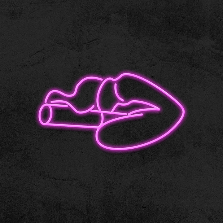 smoking lips neon sign led home decor mk neon