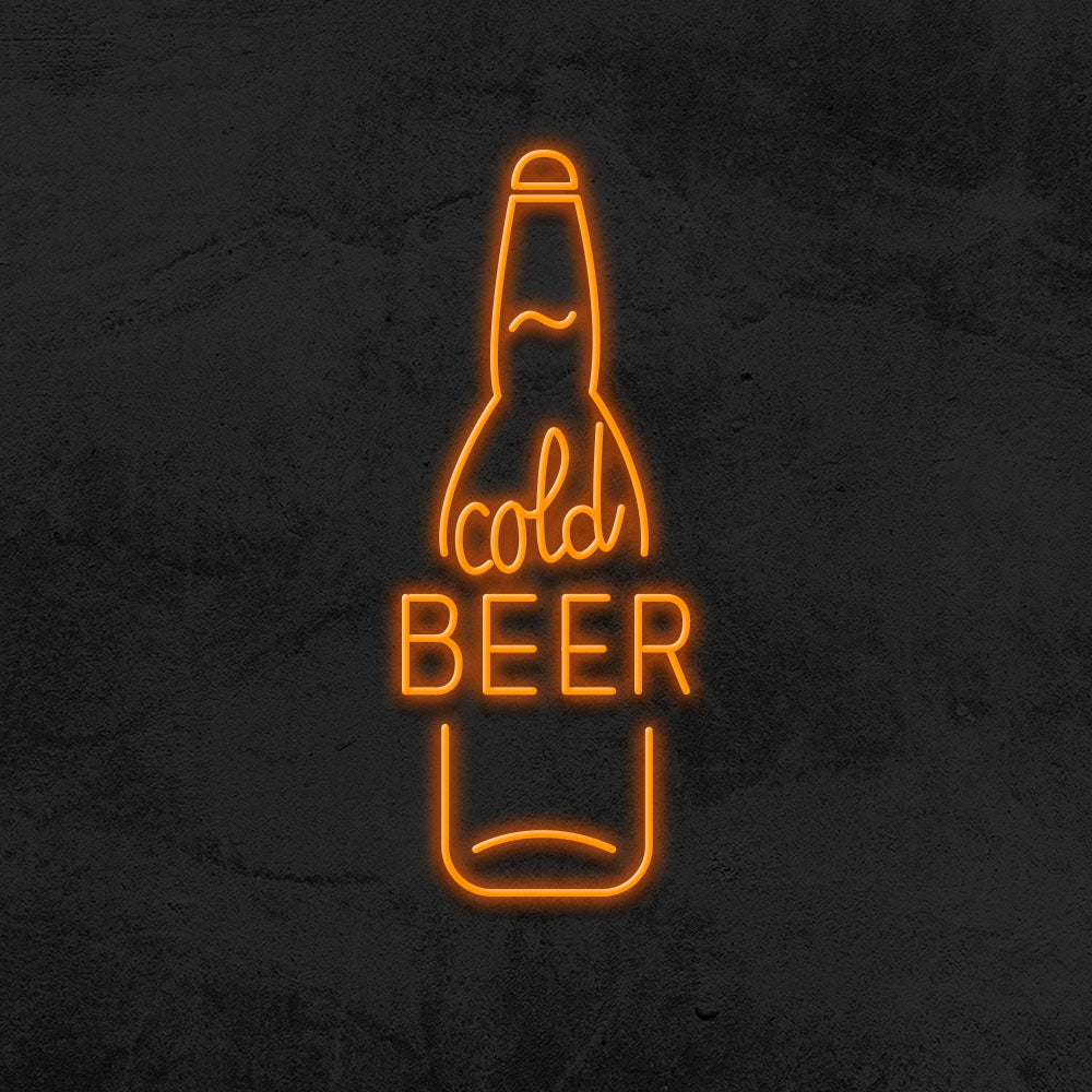 cold beer neon sign led mancave mk neon