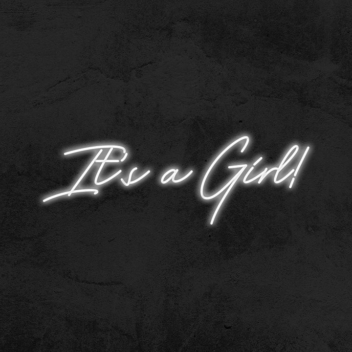 it's a girl neon sign led baby shower