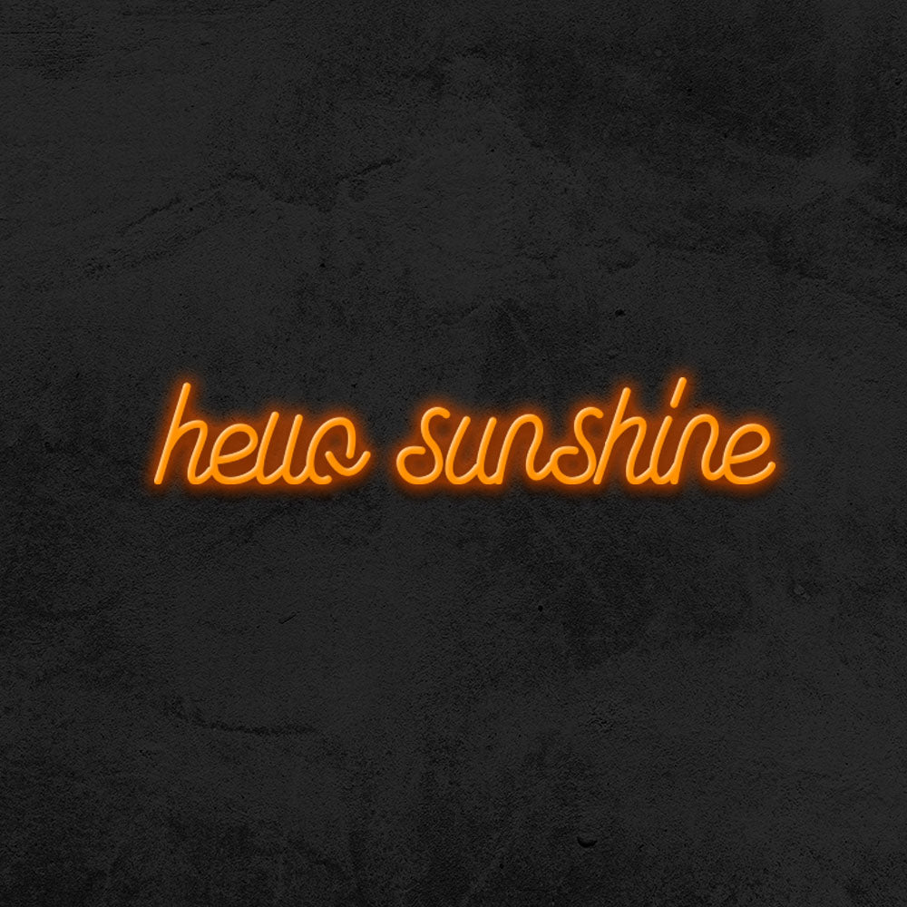 hello sunshine neon sign led bedroom mk neon