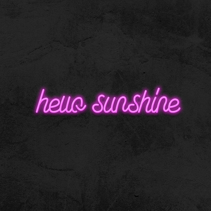 hello sunshine neon sign led bedroom mk neon