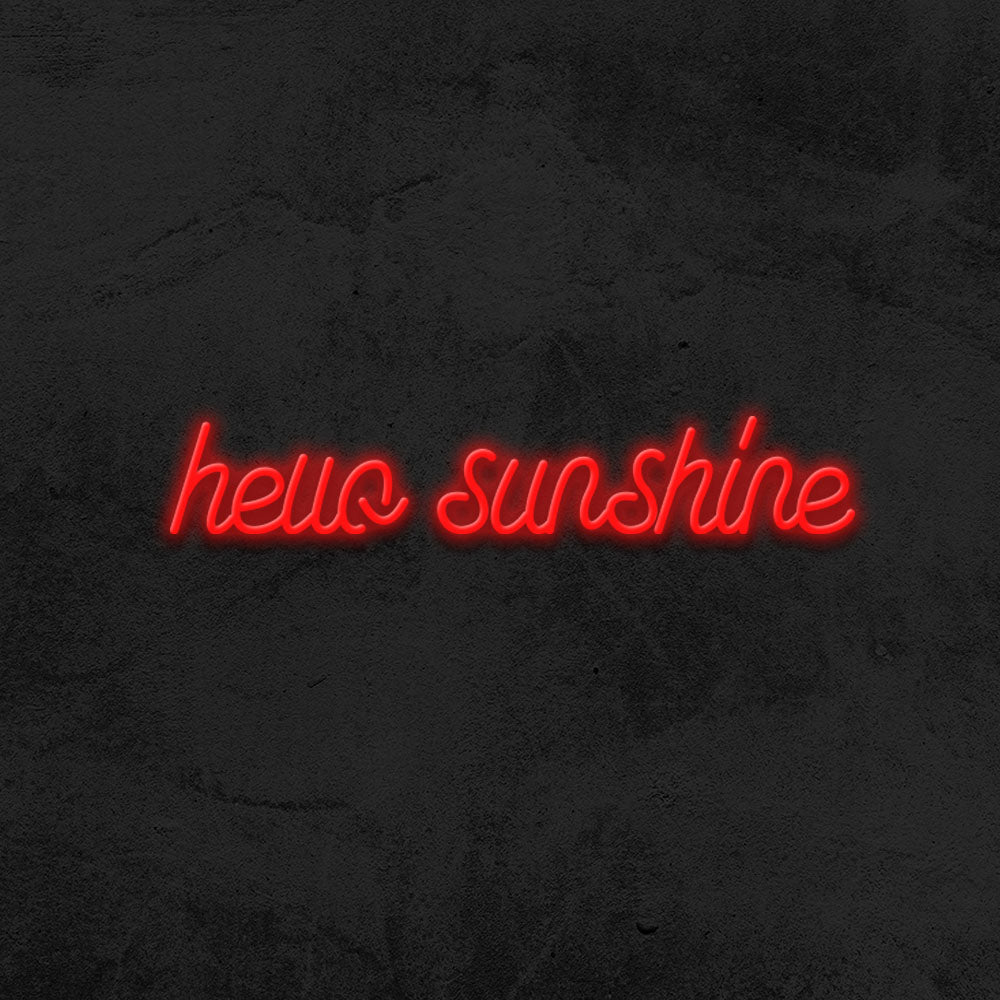 hello sunshine neon sign led bedroom mk neon