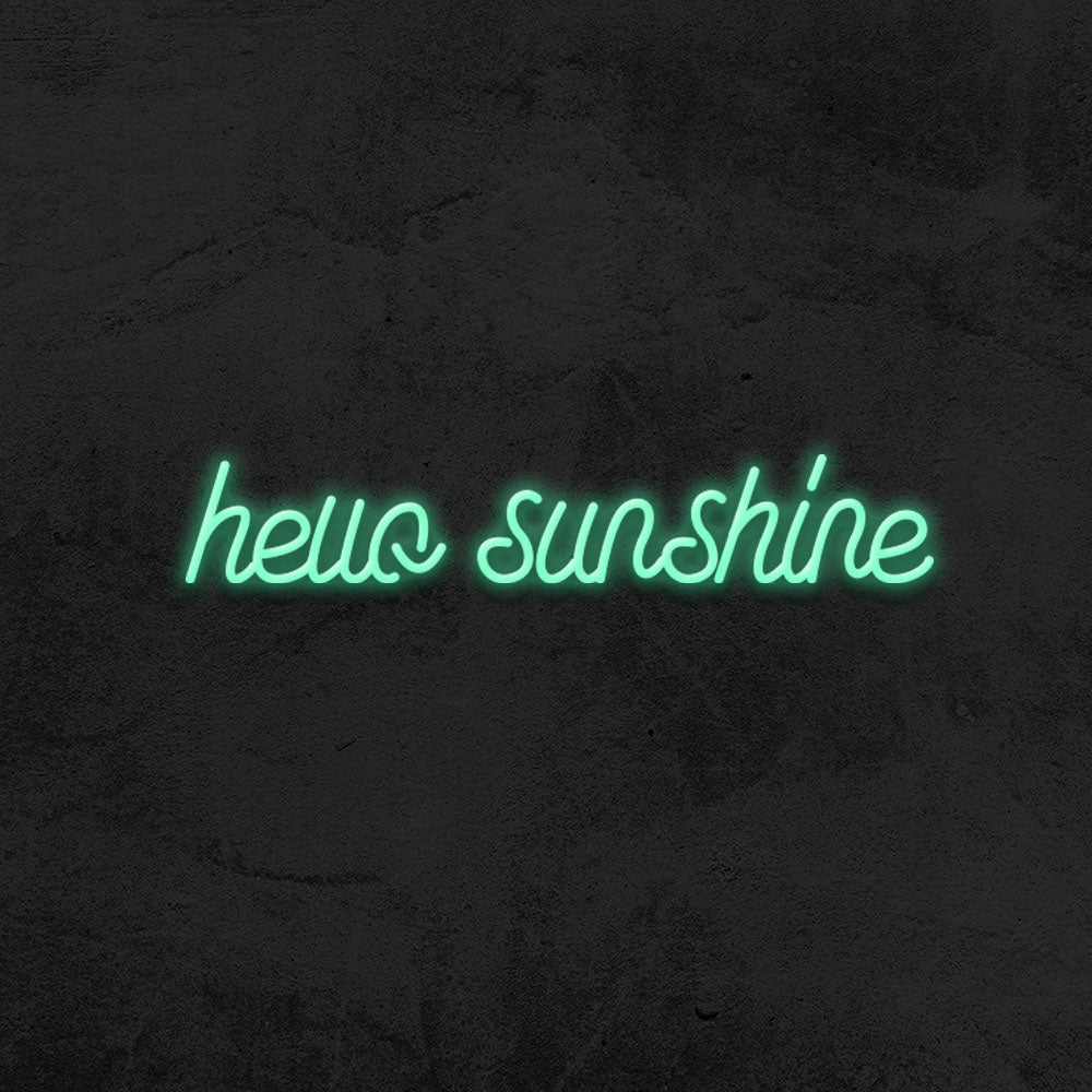 hello sunshine neon sign led bedroom mk neon