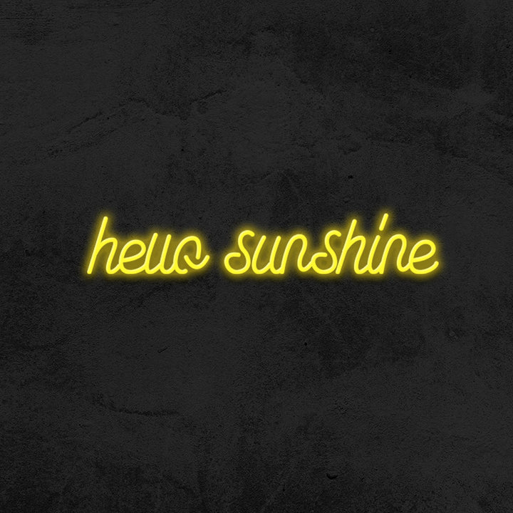 hello sunshine neon sign led bedroom mk neon