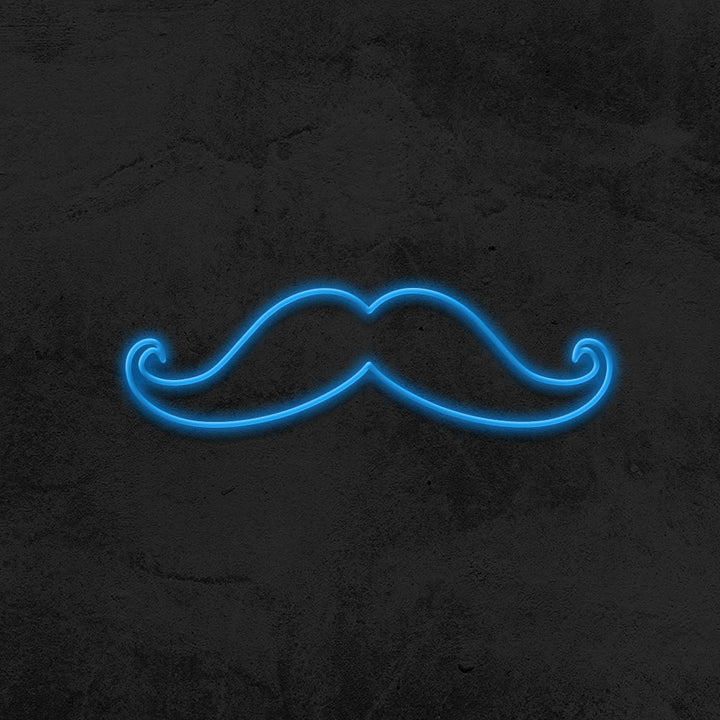 mustache neon sign led  barbershop mk neon