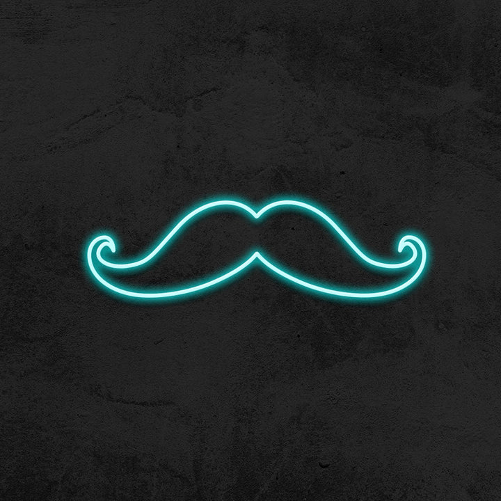 mustache neon sign led  barbershop mk neon