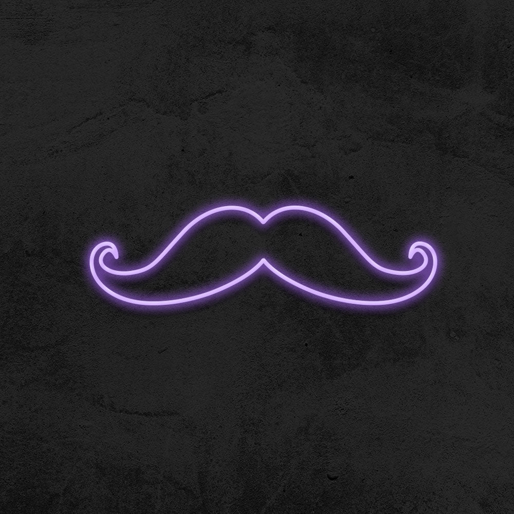 mustache neon sign led  barbershop mk neon