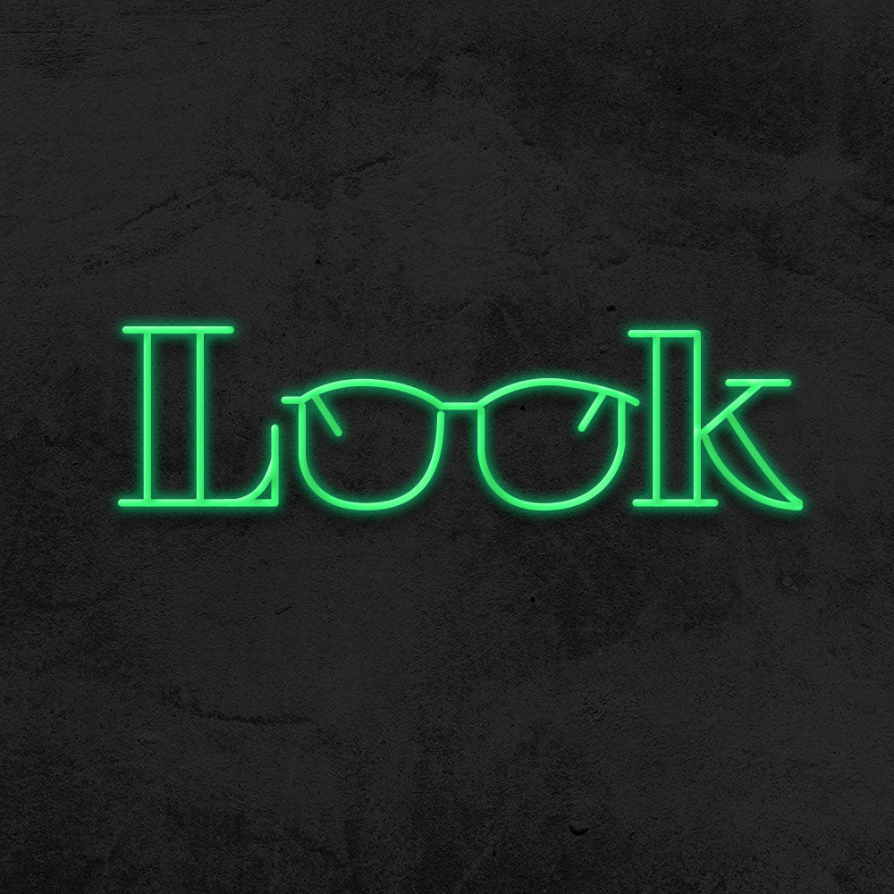 look neon sign led opticians mk neon