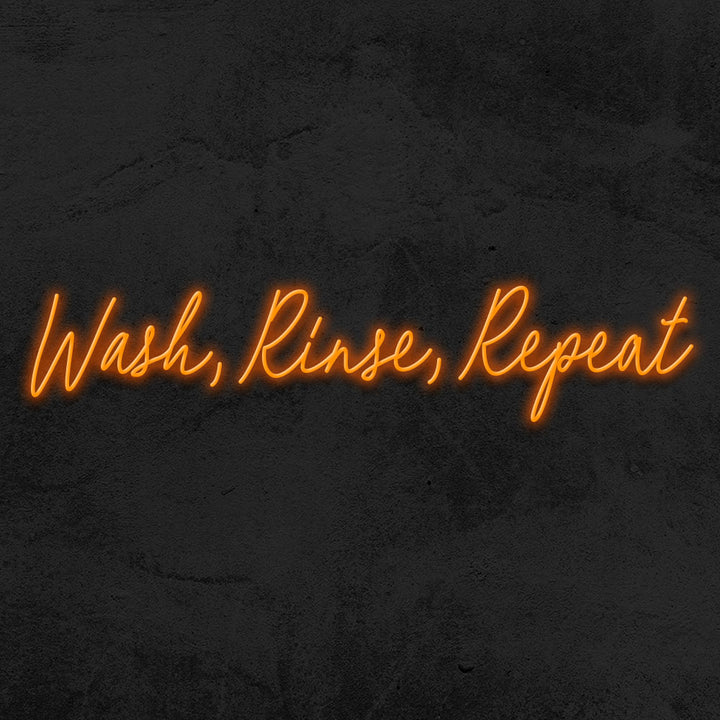 wash rinse repeat neon sign hair salon led mk neon