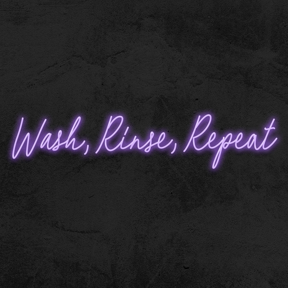 wash rinse repeat neon sign hair salon led mk neon