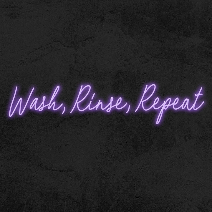 wash rinse repeat neon sign hair salon led mk neon