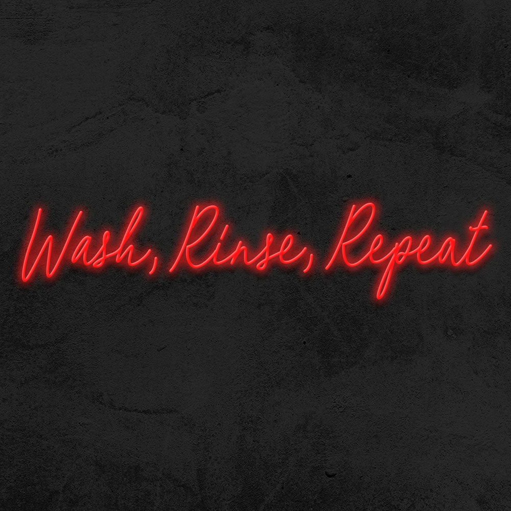 wash rinse repeat neon sign hair salon led mk neon