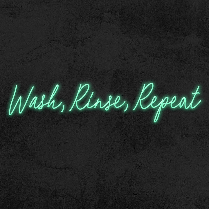 wash rinse repeat neon sign hair salon led mk neon