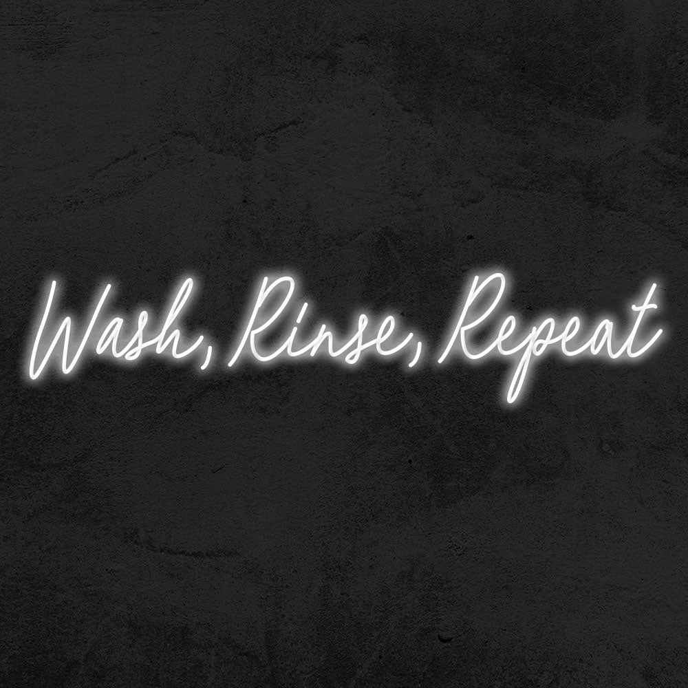 wash rinse repeat neon sign hair salon led mk neon