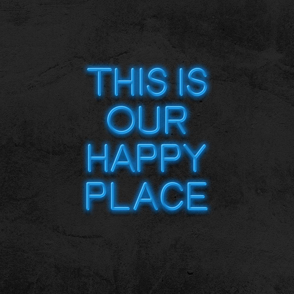 This is our happy place neon sign LED home decor mk neon