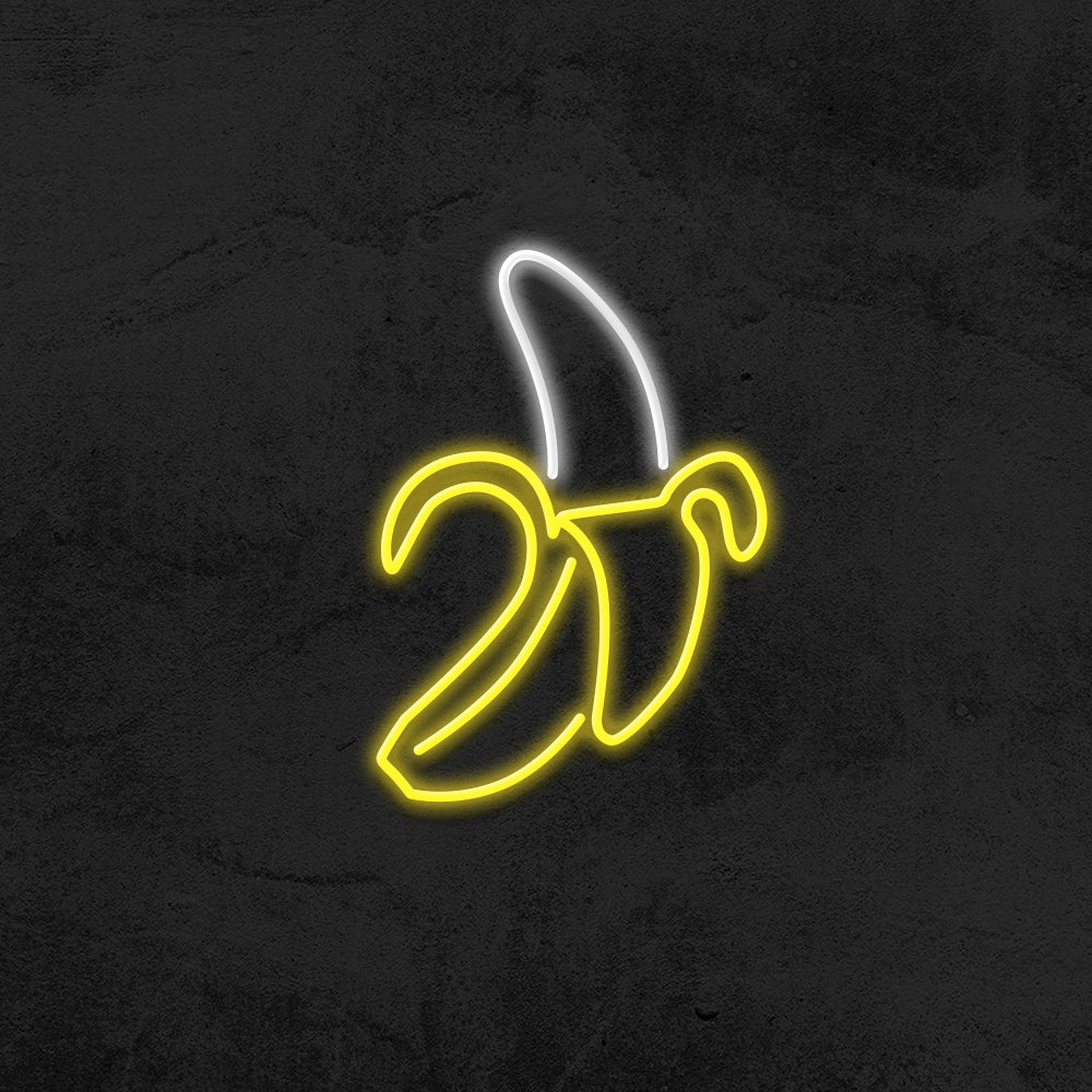 banana neon sign LED restaurant mk neon