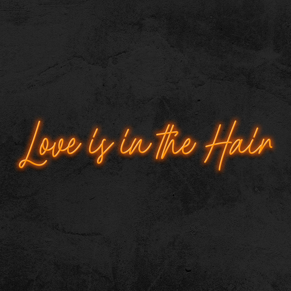 love is in the hair neon sign led hair salon mk neon